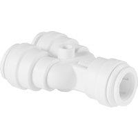 John Guest 15mm Two Way Divider Y Connector Pipe Fitting Push Fit (Pack of 2) in White