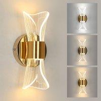COMELY LED Wall Light Indoor 12W Modern Dimmable Wall Lamp, Gold