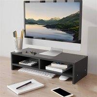 VOGREX Black Monitor Stand Laptop TV Display Riser Shelf