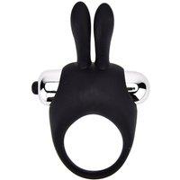 Loving Joy Men's Vibrating Rabbit Love Ring in Black