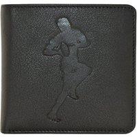 Mala leather Men's Rugby RFID Slim Wallet - Sports Design Gift Wallet in Black