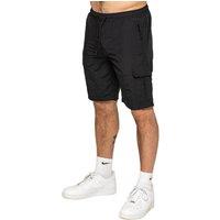 Enzo Men's Woven Utility Cargo Shorts in Black | Size: XL