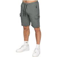 Enzo Men's Woven Utility Cargo Shorts in Grey | Size: Large