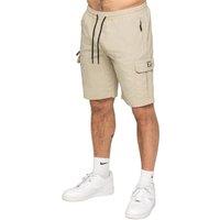 Enzo Men's Woven Utility Cargo Shorts in Stone | Size: Medium