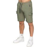 Enzo Men's Woven Utility Cargo Shorts in Olive | Size: Medium