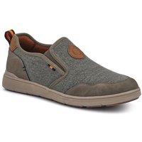 Pavers Men's Elasticated Fabric Slip-Ons in Khaki | Size: 9