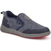 Pavers Men's Elasticated Fabric Slip-Ons in Navy | Size: 11