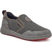 Pavers Men's Elasticated Fabric Slip-Ons in Grey | Size: 8
