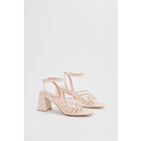 Oasis Women's Hettie Strappy Block Heel Sandals in Natural | Size: 5