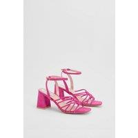 Oasis Women's Hettie Strappy Block Heel Sandals in Pink | Size: 6