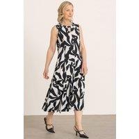 Anna Rose Women's Embellished Fit & Flare Printed Dress in Black | Size: 10