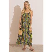Klass. Women's Printed Pleated Midaxi Dress | Size: 12
