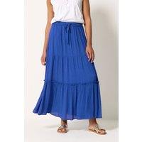 M&Co Women's Crinkle Maxi Skirt in Cobalt | Size: 12
