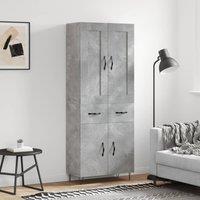 Berkfield Home Highboard Concrete Grey 69.5x34x180 cm Engineered Wood
