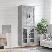 Berkfield Home Highboard Concrete Grey 69.5x34x180 cm Engineered Wood