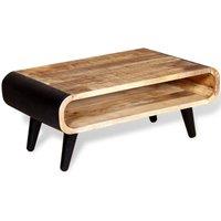 Berkfield Home Coffee Table Rough Mango Wood 90x55x39 cm | Size: 90 x 55 x 39 cm