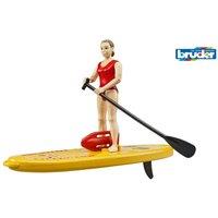Bruder 1:16 bworld Life Guard with Stand Up Paddle | Size: 1 Pack