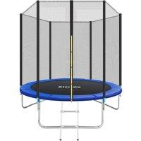 tectake Trampoline - With Safety Net, Including Entry Ladder - 244 Cm