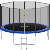 tectake Trampoline - With Safety Net, Including Entry Ladder - 427 Cm
