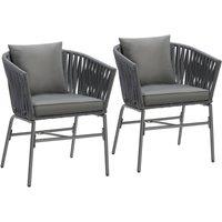 tectake Accent Chair Valeiras in Dark Grey | Size: 2 Seater