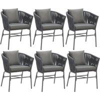 tectake Accent Chair Valeiras in Dark Grey | Size: 6 Person