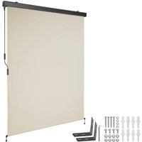 tectake Vertical Awning Eloise in Beige | Size: 140 cm x 250 cm