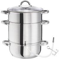 tectake Steam Juicer in Silver