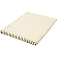 1951 'Luxury 400 Thread Count' Cotton Sateen Flat Sheet in Off-White | Size: Single Flat