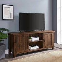 Centurion Supports RANCH Walnut 6-Shelf Storage Unit up to 65 Flat Screen TV Cabinet