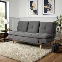 Bravich LTD Soho 4in1 Click Clack Sofa Bed - Linen Blend in Dark Grey | Size: 3 Seater