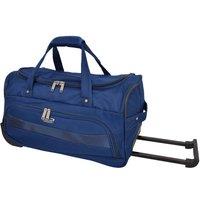 House of Leather Holdall with Wheels Lightweight Weekend Bag HL452 in Blue