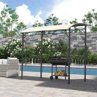OUTSUNNY 2.2 x 1.5 m BBQ Gazebo Tent Sun Shade with Canopy in Beige