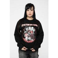 Rock Off officially Licensed Products Mushroom People Sweatshirt in Black | Size: Medium