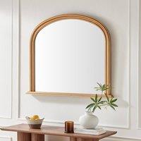 FurnitureboxUK Cecily Gold Wood Large 110x90 Overmantle Arch Mirror