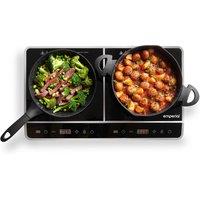Emperial Twin Induction Hob Dual Electric Cooker Portable Hot plate - 2800W in Black