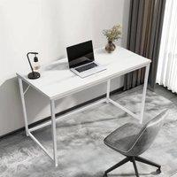 House of Home Desk Computer PC Laptop Home Office Work Desk 120cm, Study White Rustic Style