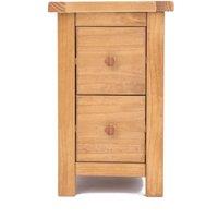 Cabinet Bits Lugo 2 Drawer Petite Bedside Table in Light Brown