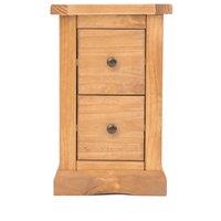 Cabinet Bits Lucca 2 Drawer Petite Bedside Table in Light Brown
