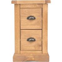 Cabinet Bits Lucca 2 Drawer Petite Bedside Table in Light Brown