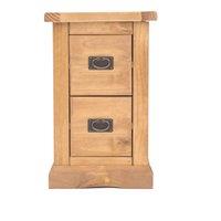 Cabinet Bits Lucca 2 Drawer Petite Bedside Table in Light Brown