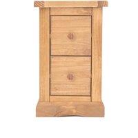 Cabinet Bits Lucca 2 Drawer Petite Bedside Table in Light Brown
