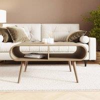 GFW Vionna Curved Coffee Table in Light Oak