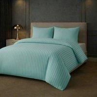 Grace Premium Embossed Stripes Duvet Cover Sets 2 Pack in Green | Size: Double