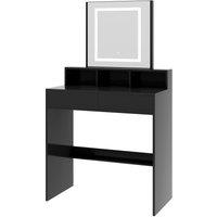 MCC Direct Dressing Table Adjustable LED Mirror Vanity Table Make up Desk Tulsa in Black
