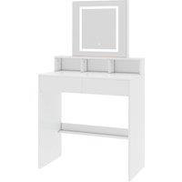MCC Direct Dressing Table Adjustable LED Mirror Vanity Table Make up Desk Tulsa in White