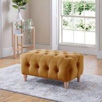The Great Sofa Company Kensington Velvet Chesterfield Footstool in Gold