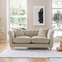 The Great Sofa Company Kensington 2-Seater Velvet Chesterfield Sofa in Cream | Size: 2 Seater