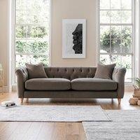 The Great Sofa Company Kensington 3-Seater Velvet Chesterfield Sofa in Grey | Size: 3 Seater