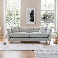 The Great Sofa Company Kensington 3-Seater Velvet Chesterfield Sofa in Silver | Size: 3 Seater