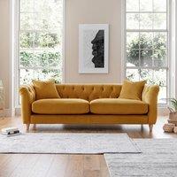 The Great Sofa Company Kensington 3-Seater Velvet Chesterfield Sofa in Gold | Size: 3 Seater